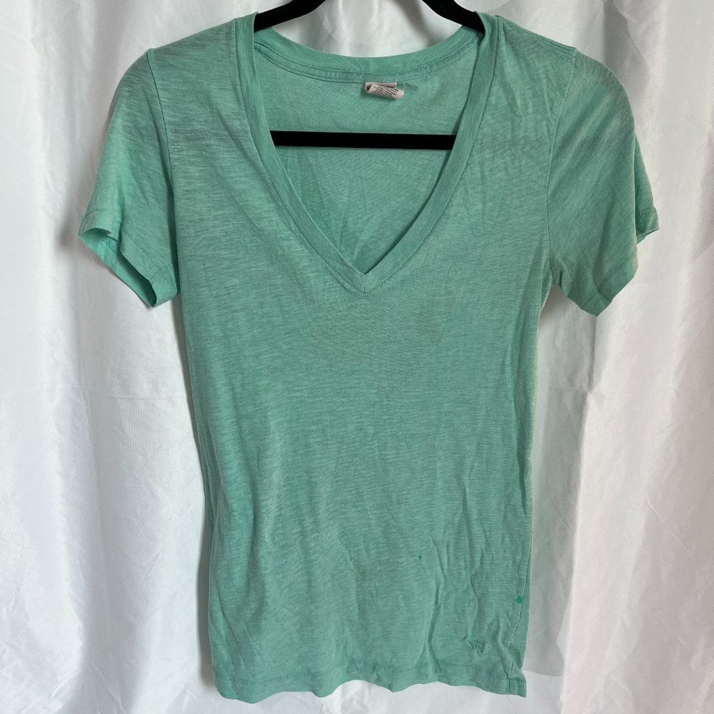 Pink V Neck Tee Shirt Sleepwear Style Super Soft